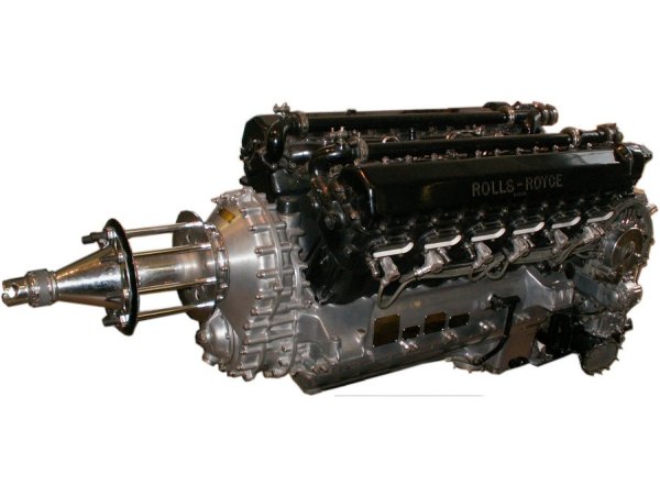 Vorbild für junge Ingenieure, RR-Merlin Flugmotor - größeres Bild durch Anklicken!