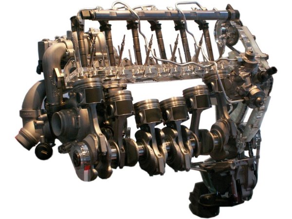 Dieselmotor mit Common-Rail-Technik - gr&ouml;&szlig;eres Bild durch Anklicken!