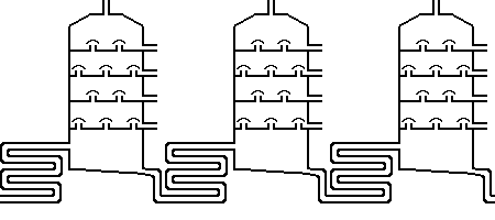 Grunds&auml;tzlicher Aufbau der Destillation von Roh&ouml;l