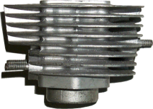 Vom Fahrtwind gek&uuml;hlter Zweitaktmotor-Leichtmetallzylinder - gr&ouml;&szlig;eres Bild durch Anklicken!