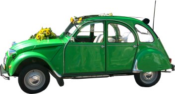 2 CV for honeymooners - click to enlarge!